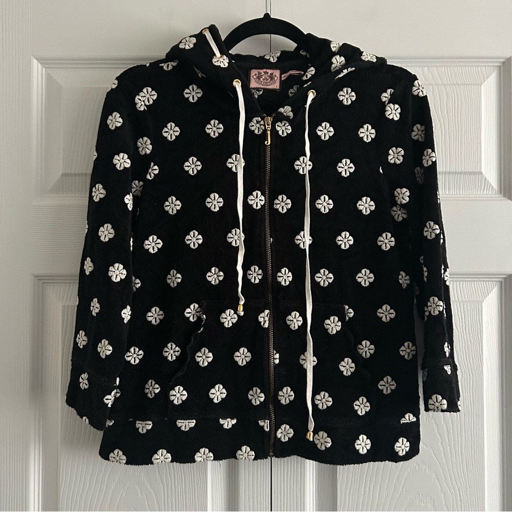 RARE Juicy Couture Y2K 2000s Floral Cotton Blend Drawstring Tracksuit.